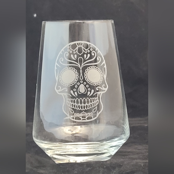 Día de los Muertos ~ Day of the Dead Wine Glass - Picture 2 of 7